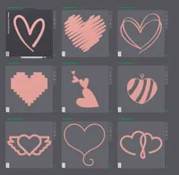 Set de 9 cœurs suspendus pour la Saint-Valentin — photo 2