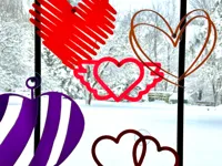 Set de 9 cœurs suspendus pour la Saint-Valentin — photo 1