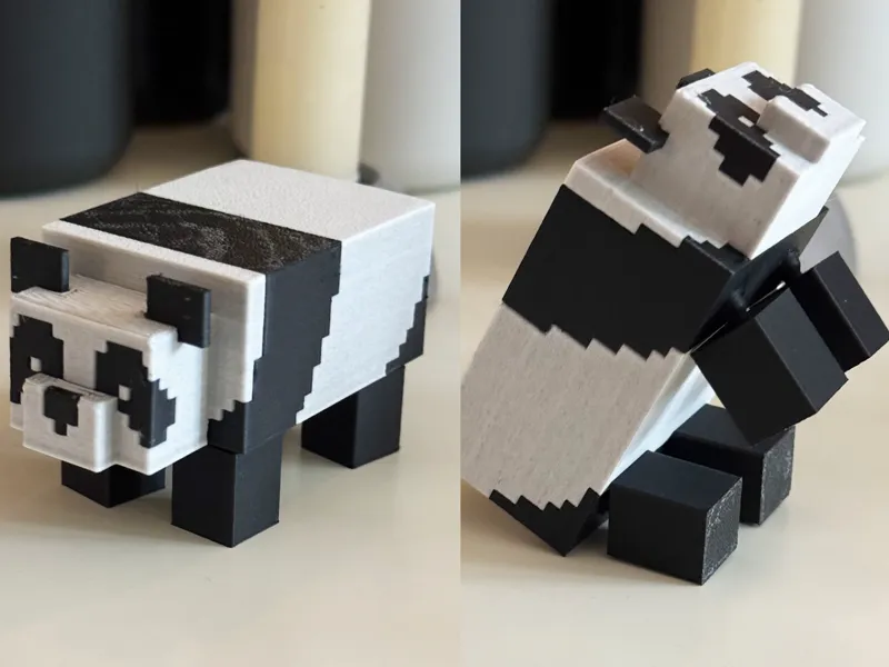 Minecraft Panda mit beweglichen Beinen