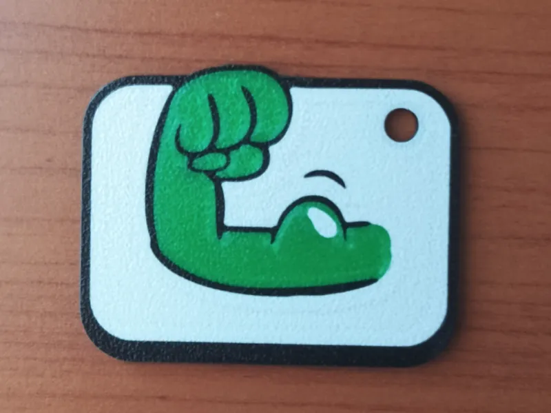 Clash Royale Goblin Bicep Emote Keychain