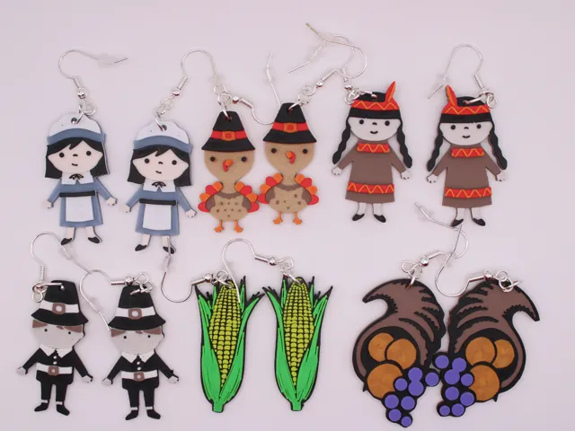 Thanksgiving Earrings Pt 1 - Pilgrims