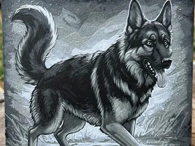 German Shepherd Hueforge