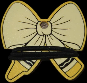 Accesorio para sujetar ligas de cabello: Crayon bow hair tie holder — vista de referencia 2