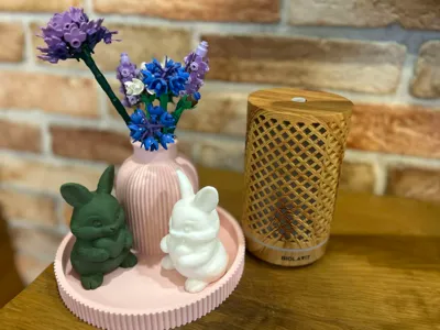 Cute Heart Bunny Easter Decor (NO AMS)