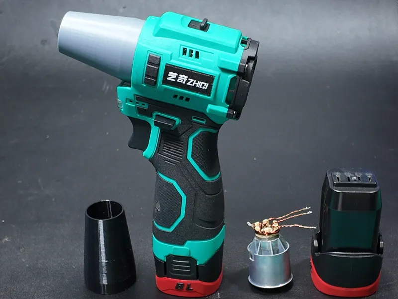 Old 16.8V Drill Shell into a Powerful Air Blower