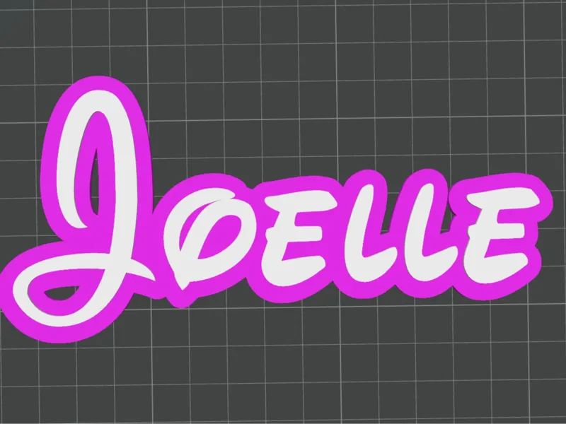 Joelle - Name Disney Schriftart zweifarbig