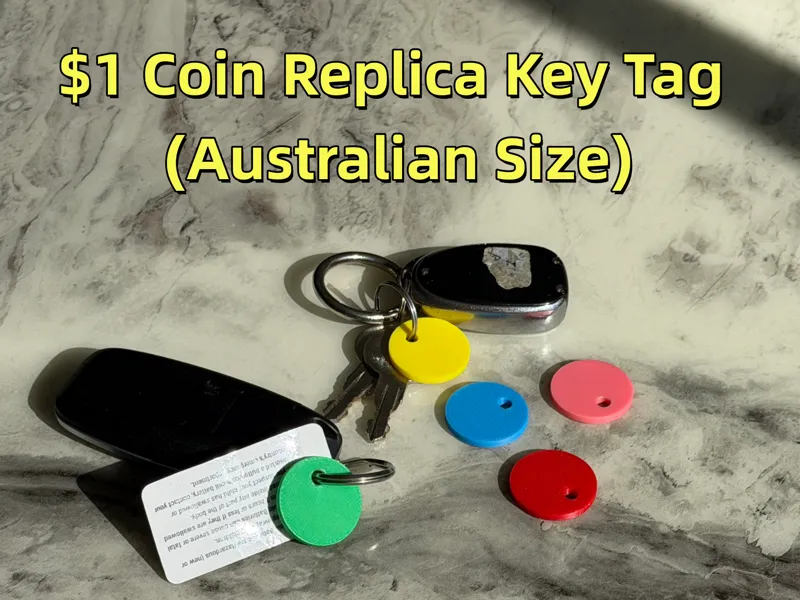 $1 Coin Replica Key Tag (Australian Size)