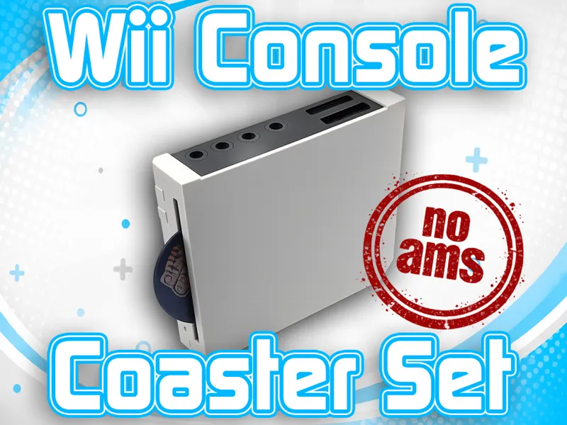 Wii Console & 10 Disc Coasters!