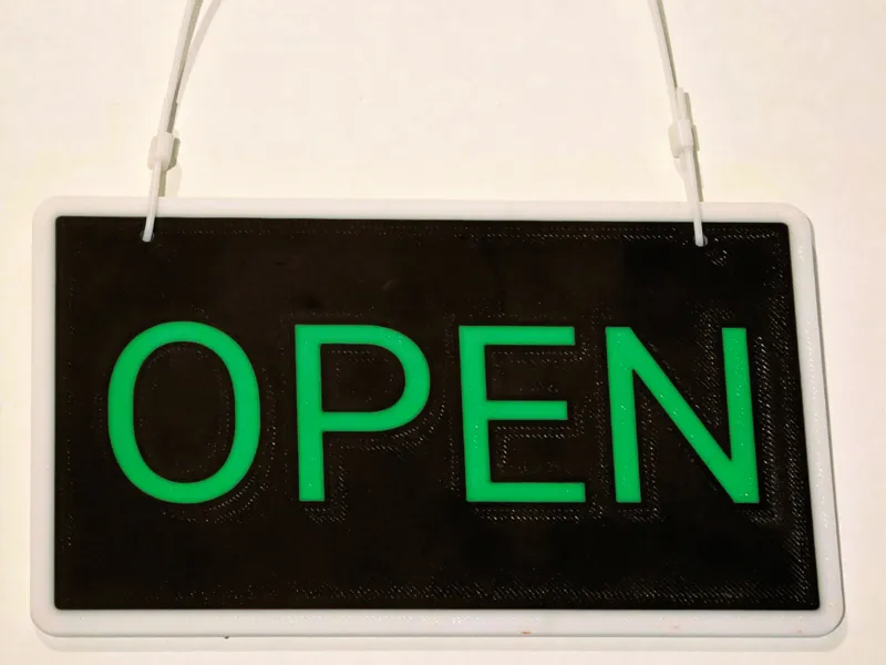 Flip-Style OPEN / CLOSED Sign for Small Businesses