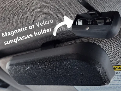 Sunglasses compartment holder clip for car visor