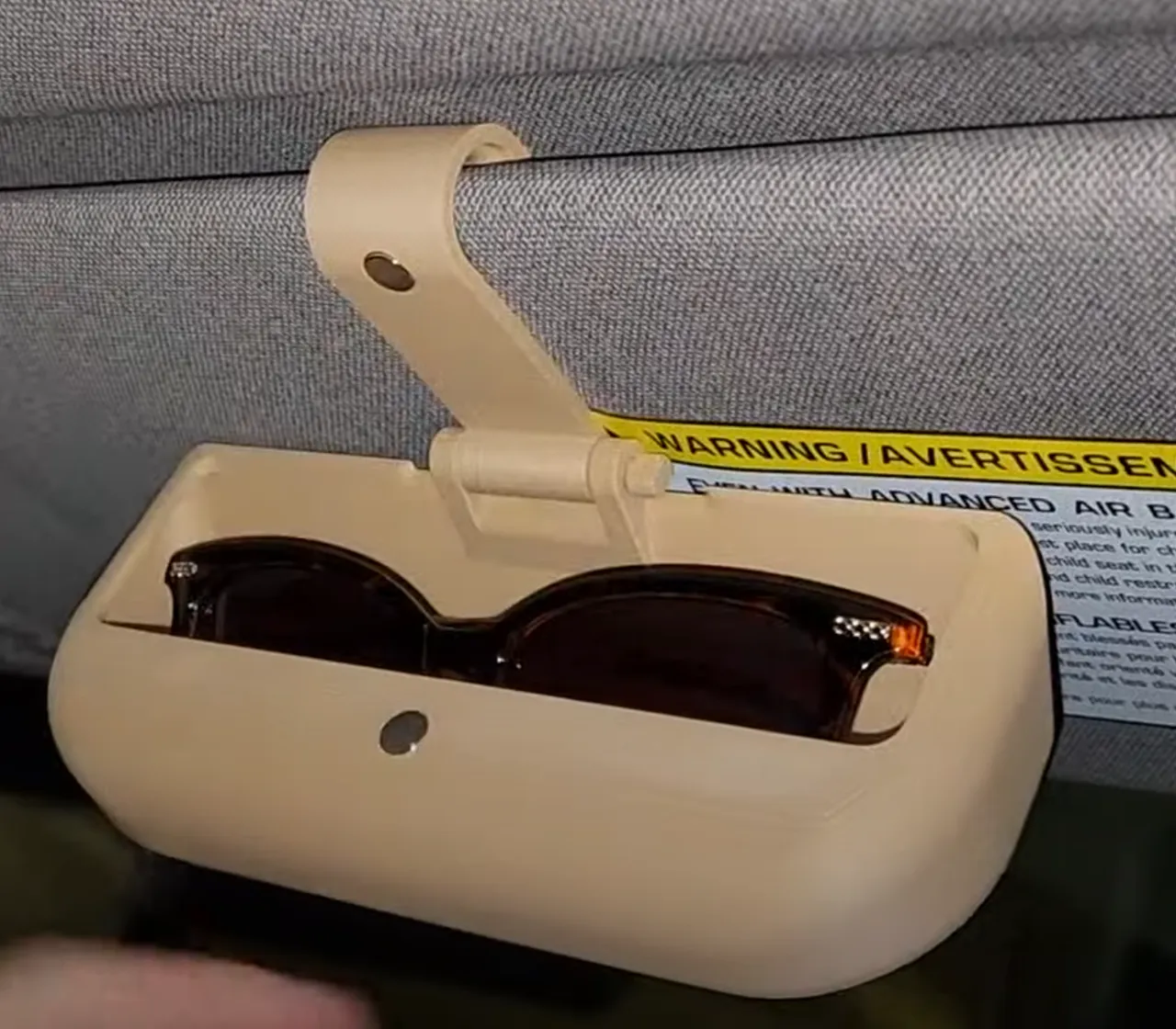 Sunglasses compartment holder clip for car visor view 4