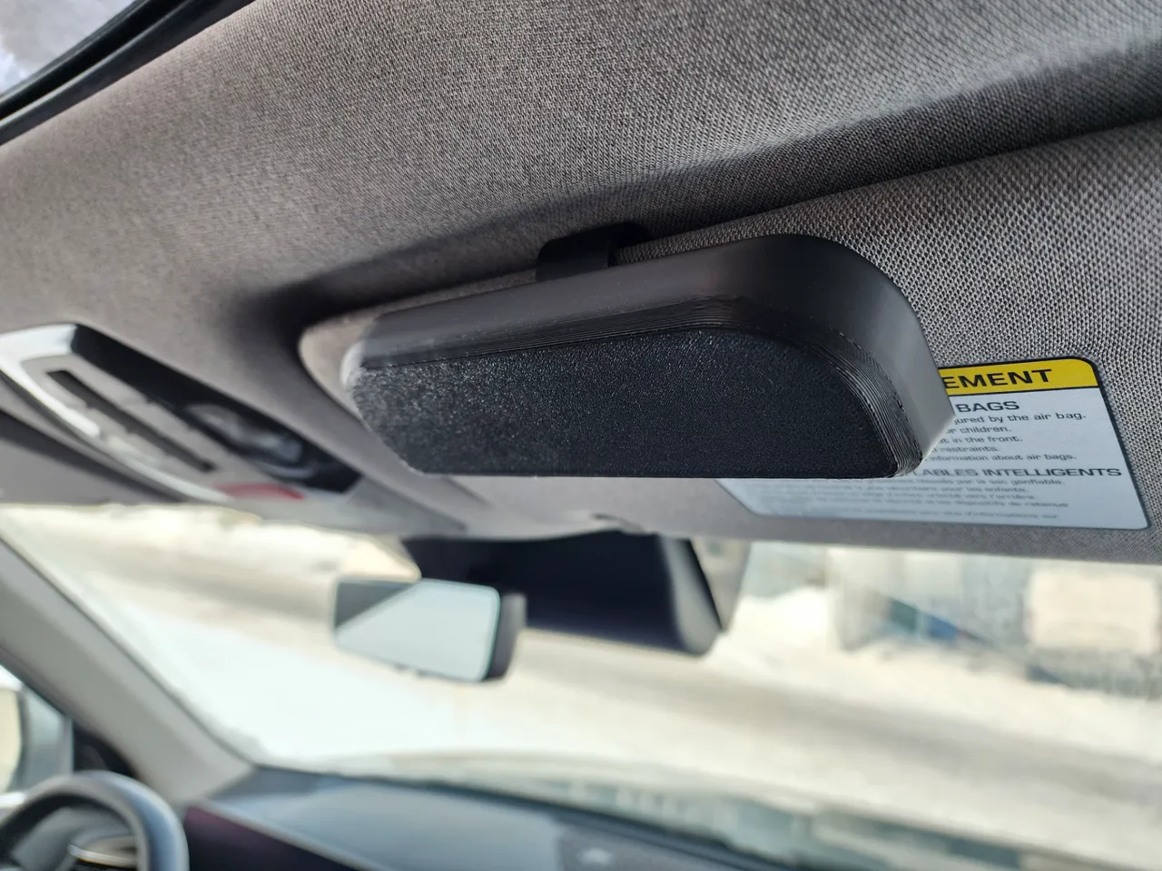 Sunglasses compartment holder clip for car visor view 2