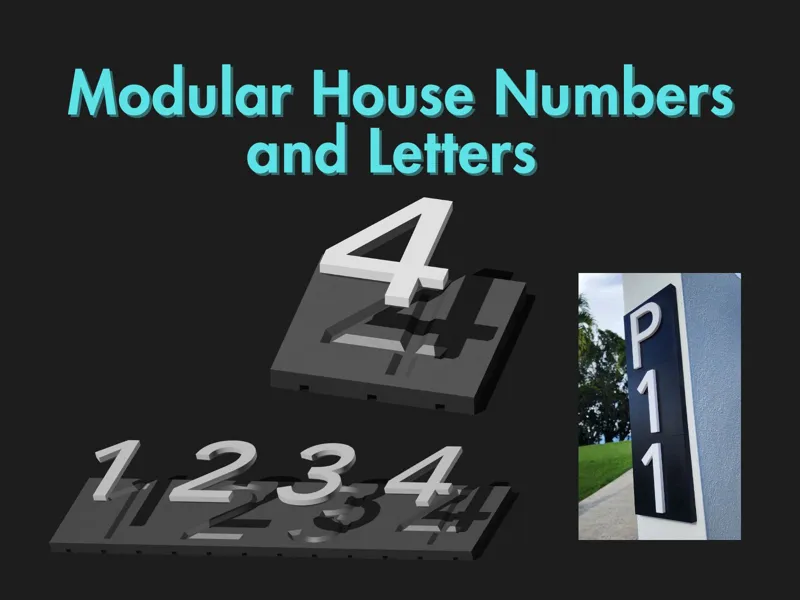 No. 4 - Modular House Numbers & Letters Collection