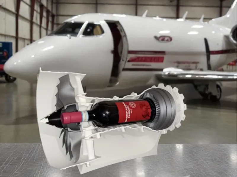 Jet Engine wine bottle holder