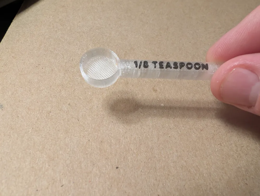 1/8th Teaspoon Measuring Spoon - Free 3D Print Model - MakerWorld