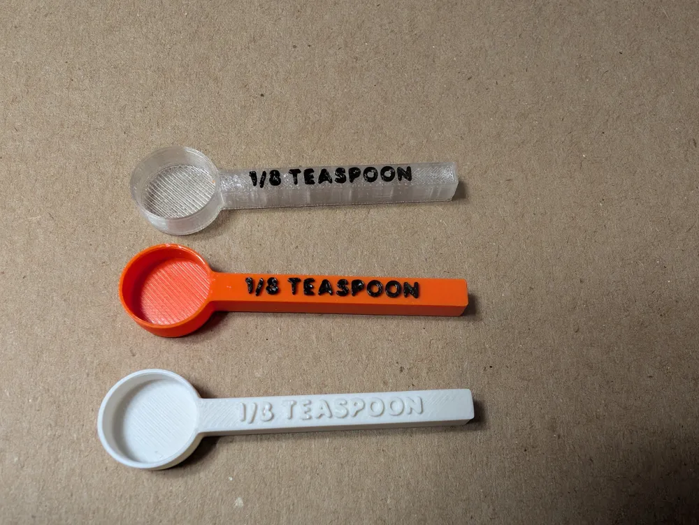1/8th Teaspoon Measuring Spoon - Free 3D Print Model - MakerWorld