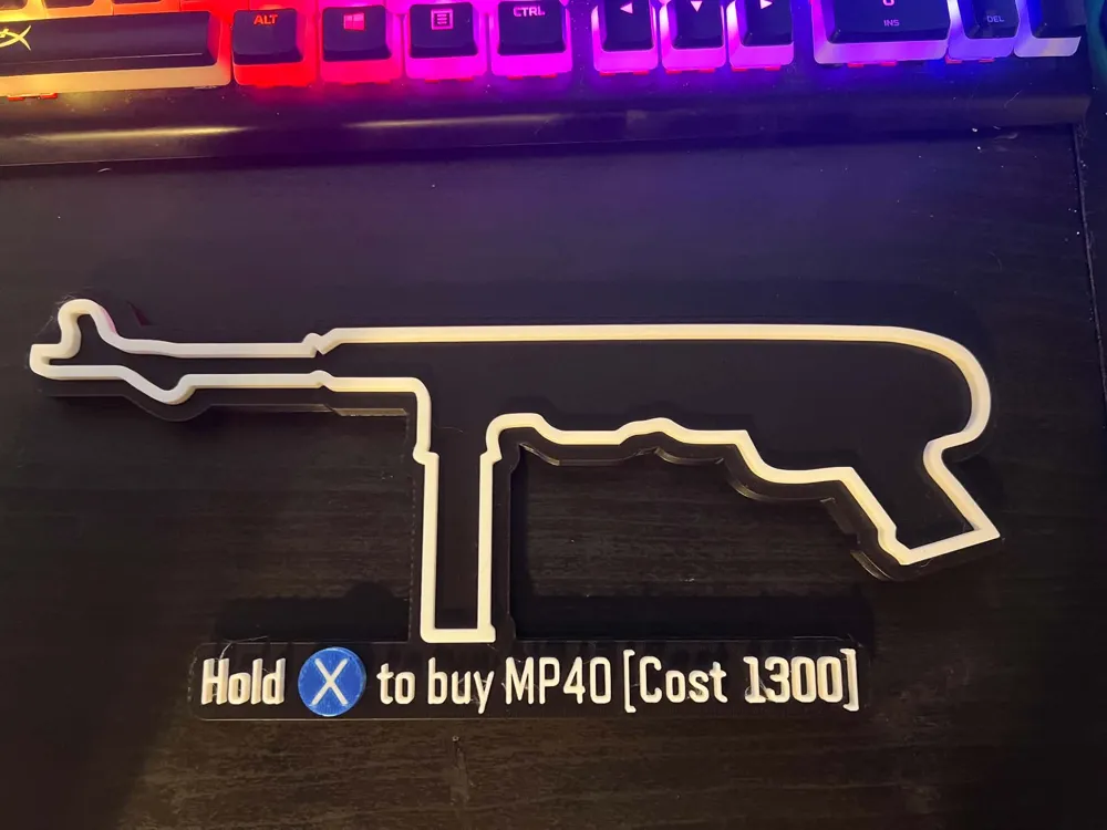 MP40 xbox Wall Prop COD Zombie Inspired Weapon - Free 3D Print Model ...