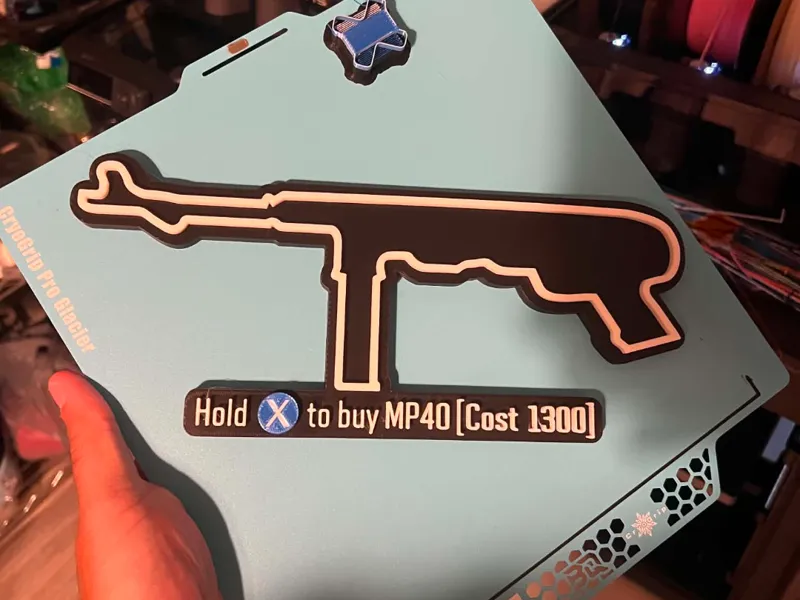 MP40 xbox Wall Prop COD Zombie Inspired  Weapon