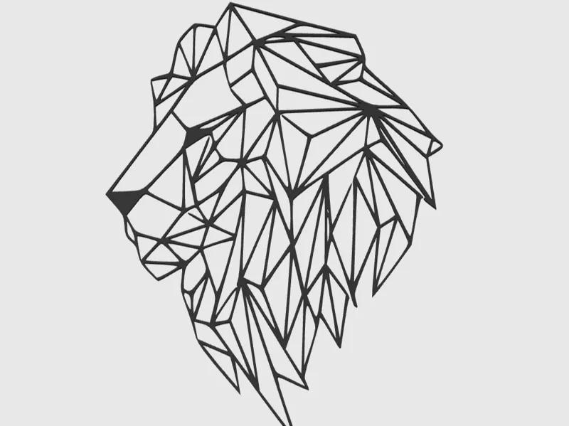 Lion géométrique 2D