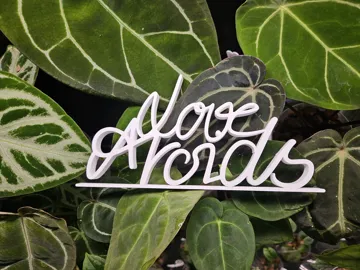 Letrero o emblema decorativo: 3D-Aufsteller „Love Aroids“ — vista de referencia 4