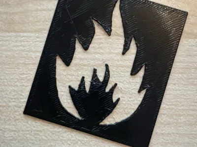 Flame - Stencil for children's tattoos or airbrushing