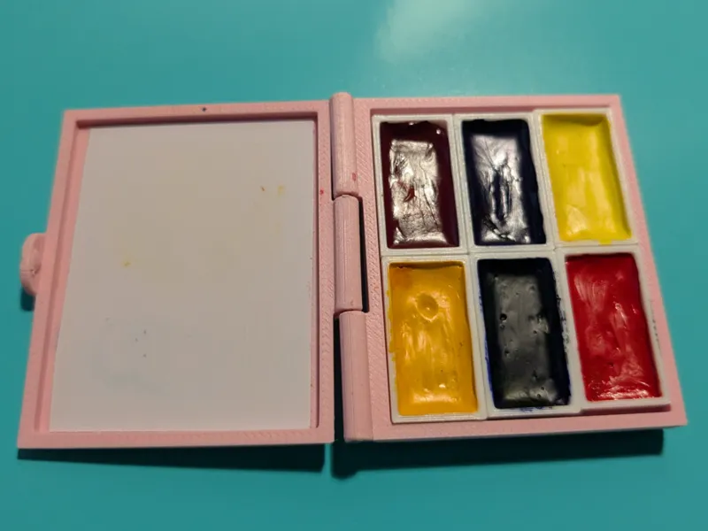 mini palette aquarelle 6 couleurs