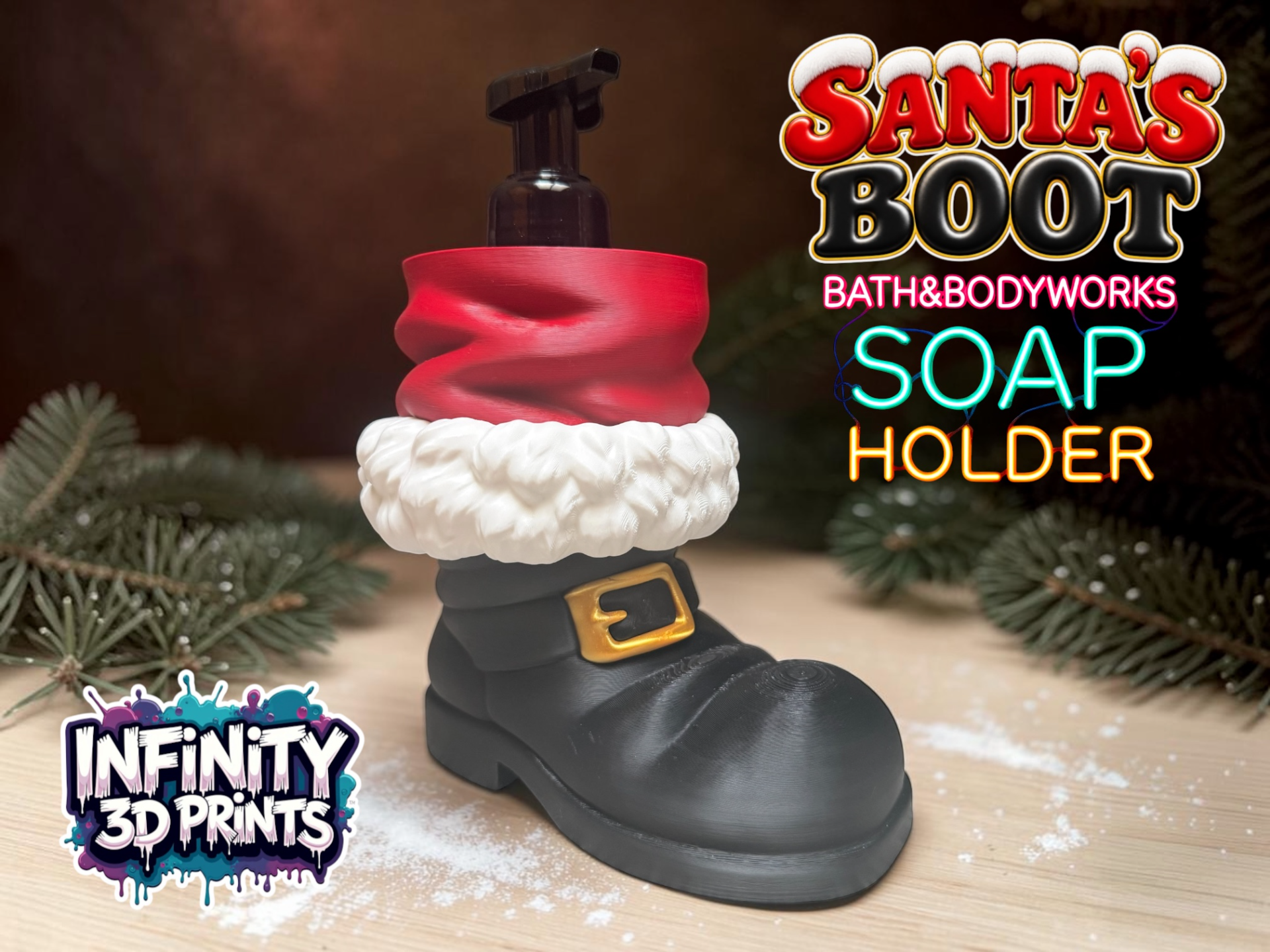 MULTIPART/AMS-SANTA'S BOOT BBW FOAMING SOAP HOLDER - 1