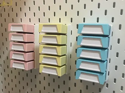 Storage box for small parts IKEA Skadis mount