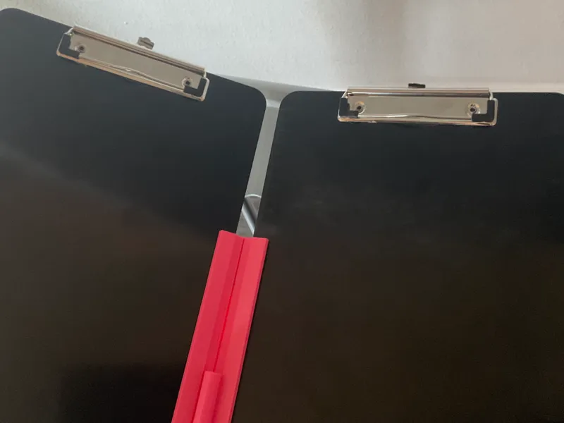 Print-in-place Folding Connector for Clipboard