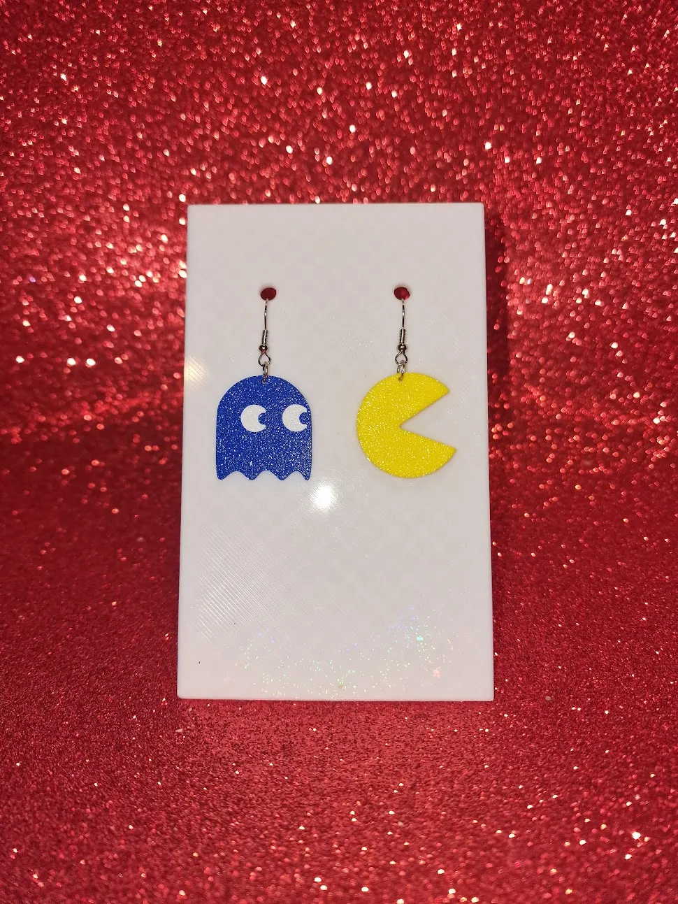 Pacman earrings view 2