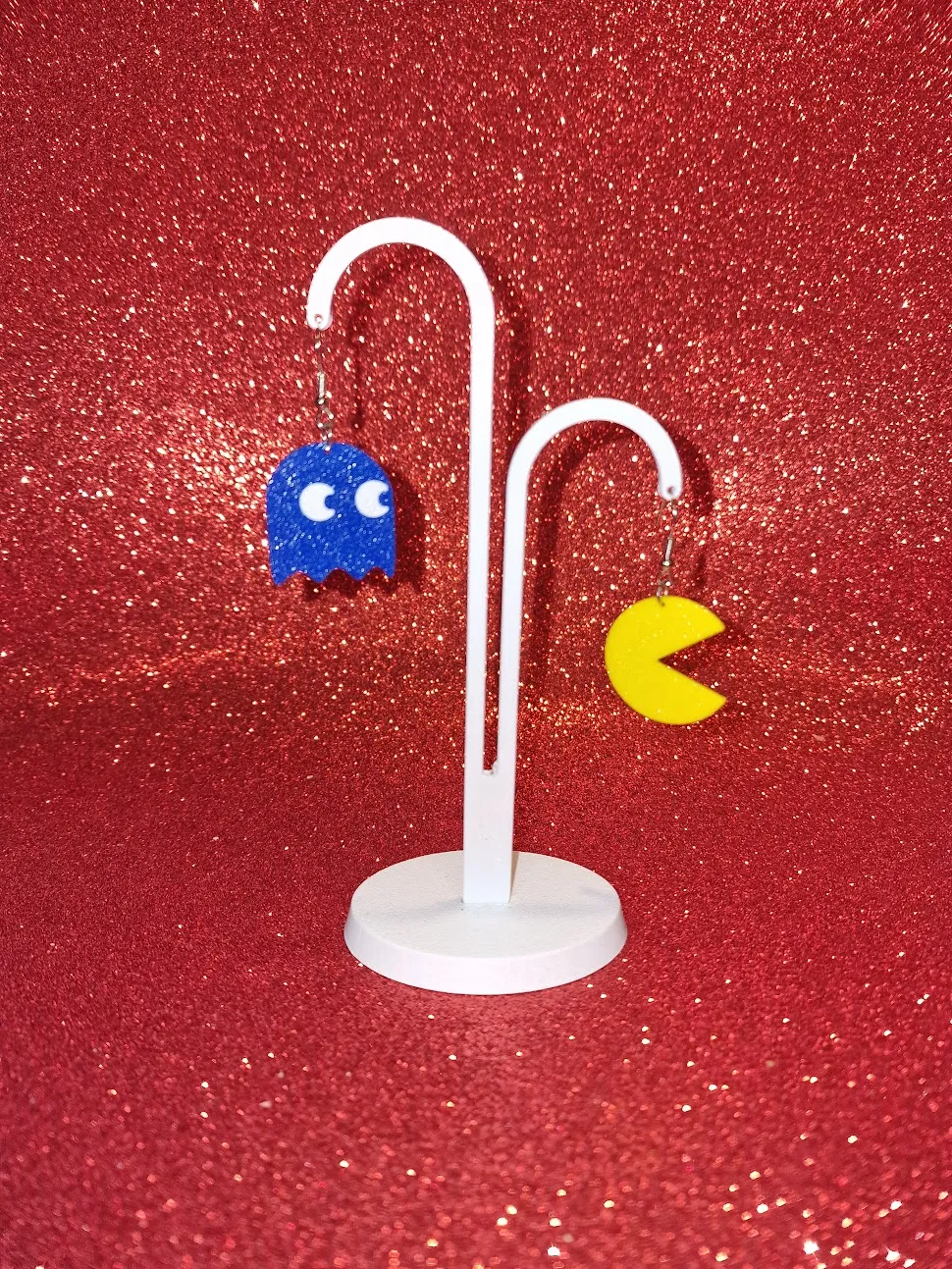 Pacman earrings view 3