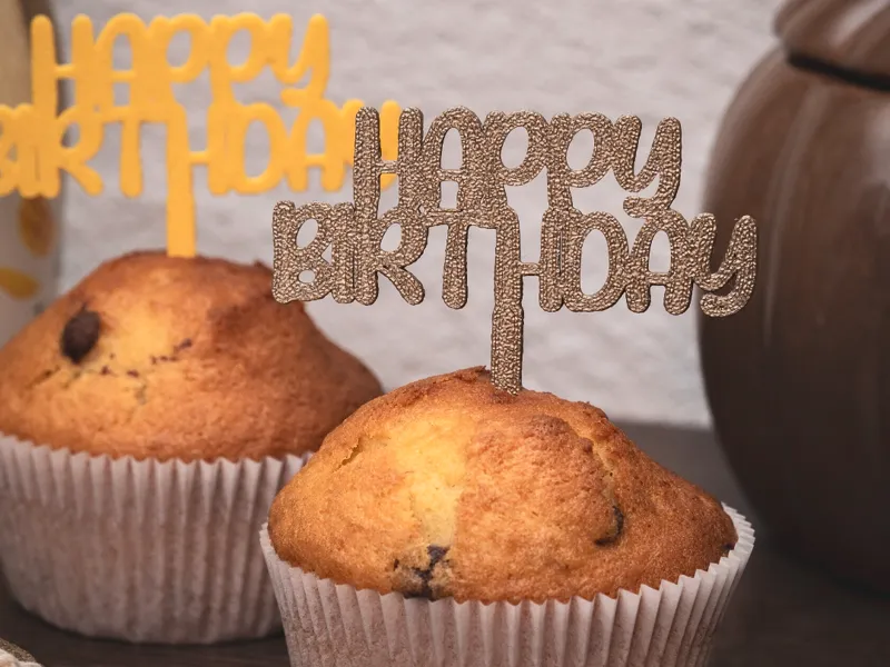 Muffin Topper Happy Birthday