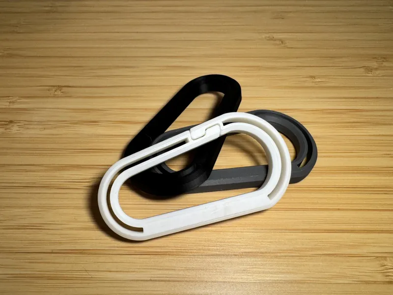 Carabiner print in place