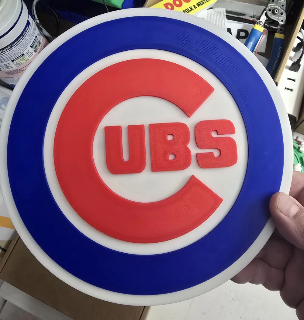 CHICAGO CUBS 3D Logo V2 Large 223mm series - Free 3D Print Model ...