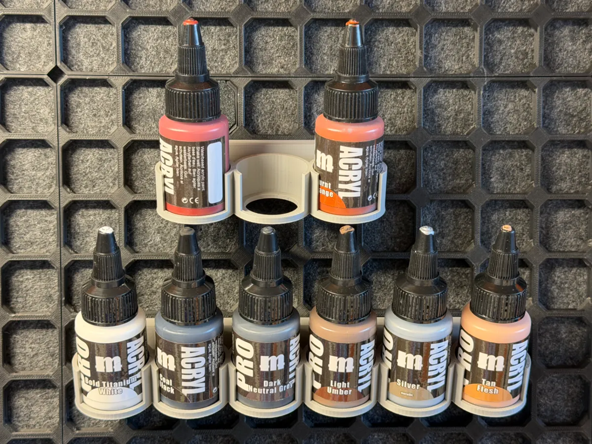 OpenGrid 30mm Paint Bottle Rack (ProAcryl) - Free 3D Print Model ...