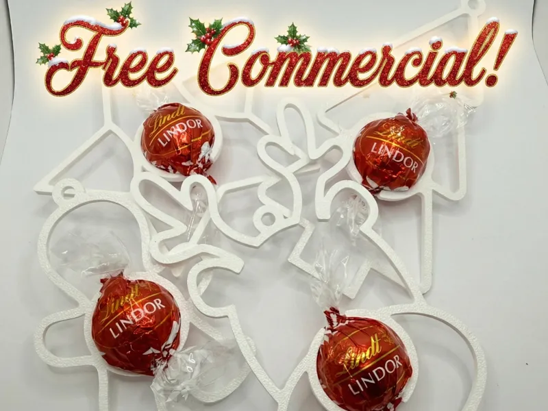 Lindor Christmas Ornaments - 4 Designs