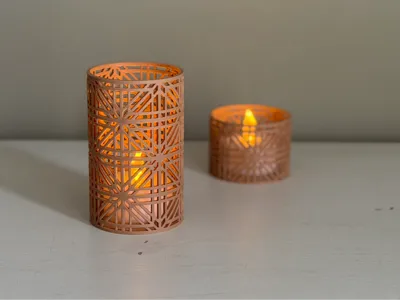 Parametric Kumiko Tealight Shade