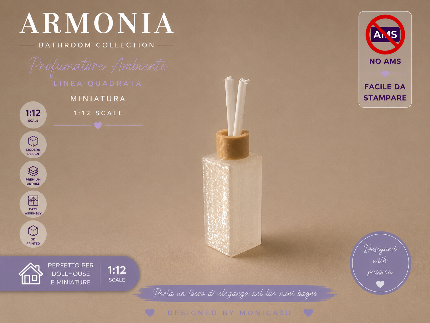 Profumatore Ambiente Miniatura 1:12 Linea Quadrata