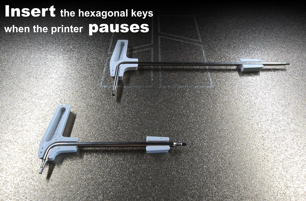 練習用具 hassu Handles for Bambu Lab H2D hexagonal keys by Jorge Rui MakerWorld