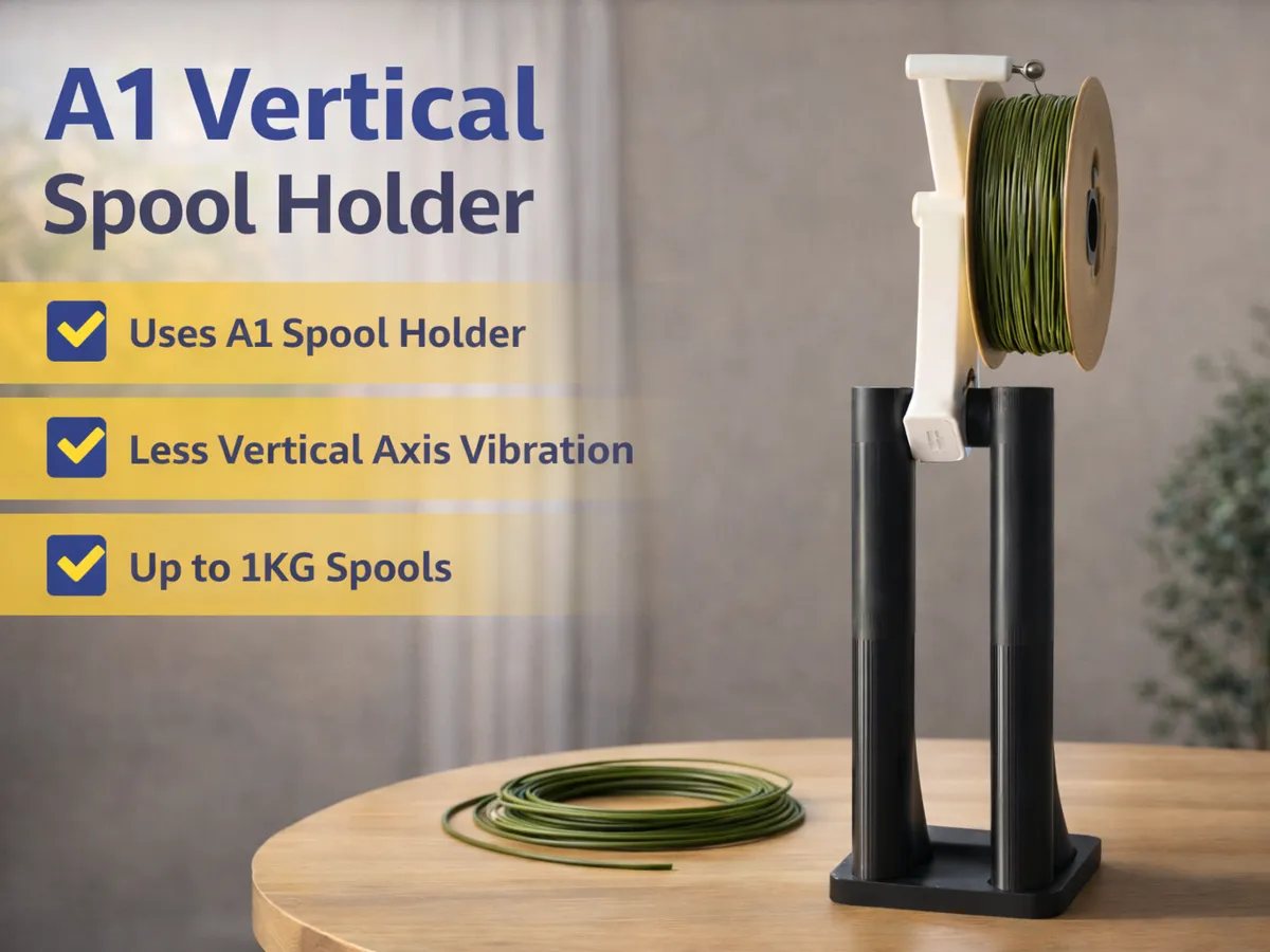 A1 Vertical Spool Holder - Free 3D Print Model - MakerWorld