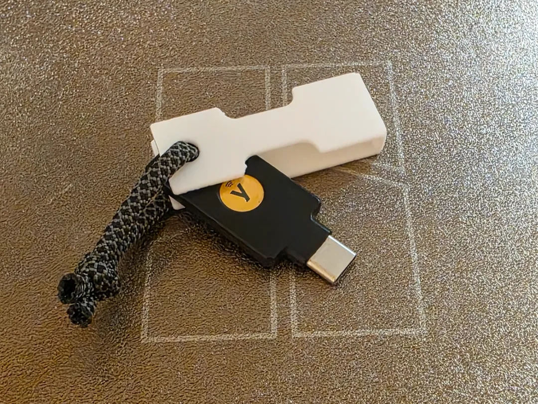 Yubikey 5C Keychain Holder - Free 3D Print Model - MakerWorld
