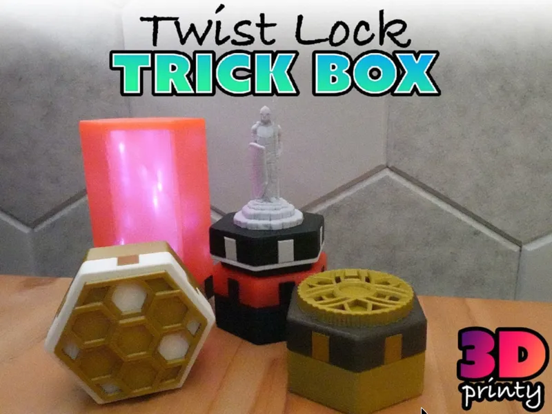 Twist lock puzzle box