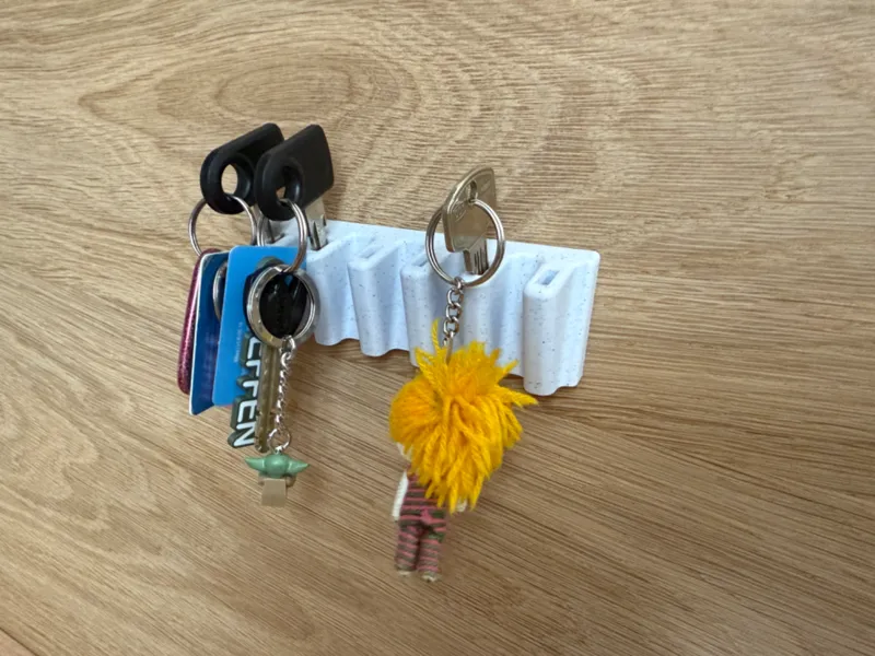 Universal key rack holder | Easy to print | 6 keys