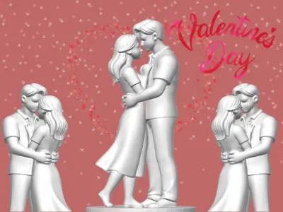 Valentine's Days couple figurine
