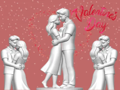 Valentine's Days couple figurine
