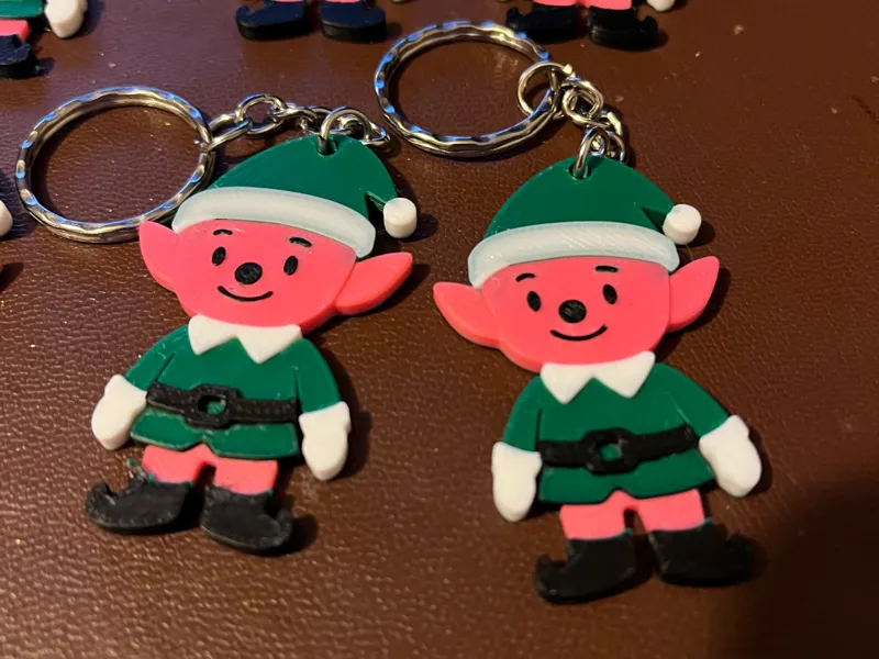 Santa's Happy Elf Key Chain