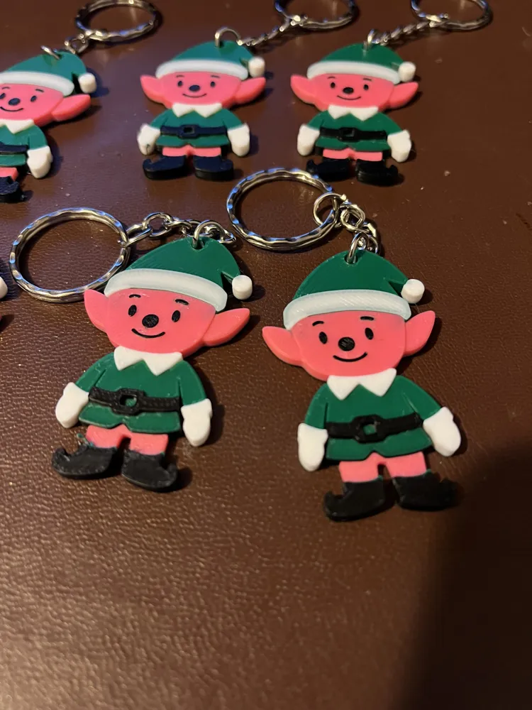 Santa's Happy Elf Key Chain by kevr102 MakerWorld: Download Free 3D Models