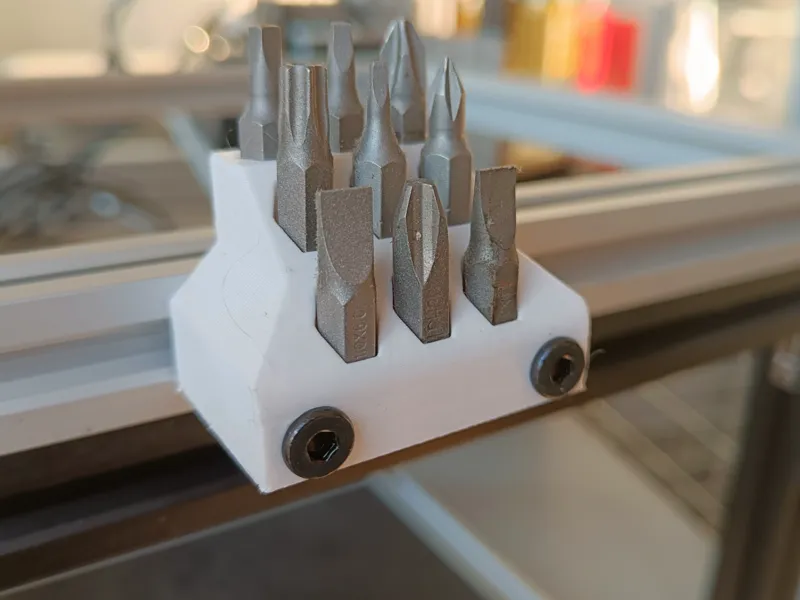 Bit Holder 9x | Mount for V-SLOT / T-SLOT & Wal