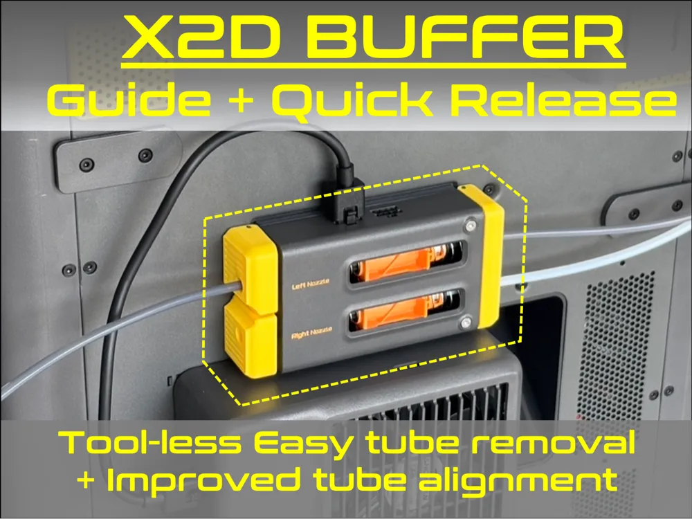 X2D Buffer Guide + Quick Release - Free 3D Print Model - MakerWorld