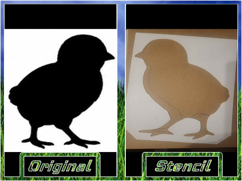 Chick Stencil